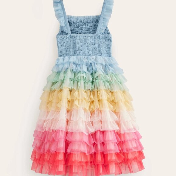NWT Mini Boden Rainbow Skirt Tulle Dress - Picture 3 of 5
